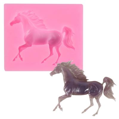 China Viable Silicone Mold Horse 3D Cupcake Fondant Chocolate Sugarcraft Candy Animal Mold DIY Cake Decorating Tools for sale