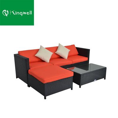 China Modern High Quality All Weather Rattan Garden Sofa Outdoor Patio Furniture Set Of Sofas for sale