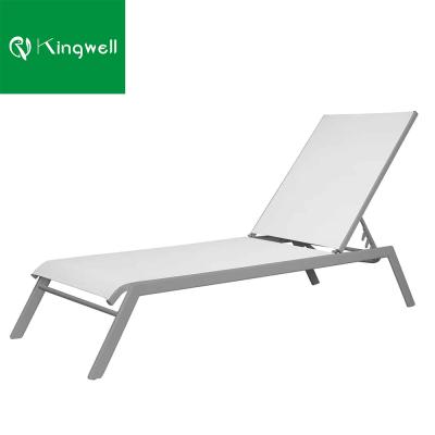 China Modern White Convertible Lounge Fabric Outdoor Furniture For Hotel Pool for sale