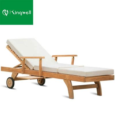 China Modern Grade-A-Teak Wood Sofa With Waterproof Cushions Used Hotel Garden Furniture for sale