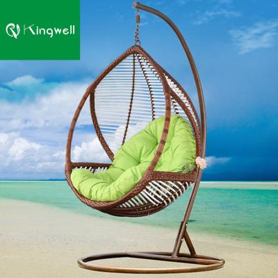 China Modern Cheap Price Rattan Furniture Egg Chair Simple Hanging Chair With Different Color Options for sale