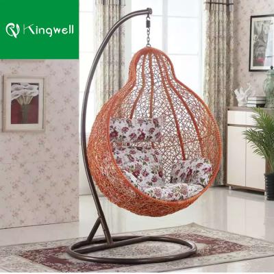 China Modern Patio Furniture Set Metal Durable Egg Swing Chair Simple Hanging Egg Chair With Cushion for sale