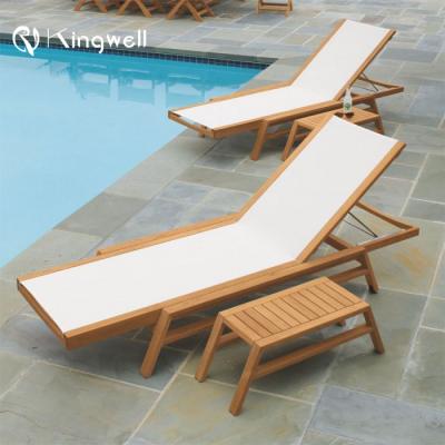 China EUROPEAN Garden Furniture Padded Pool Lounger Sun Sofa Teak for sale