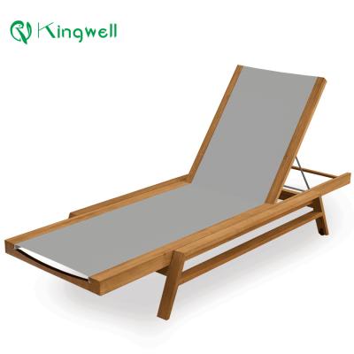 China EUROPEAN Garden Furniture Wooden Lounger Chaise Lounge Outdoor Sun Loungers For Pool Side for sale