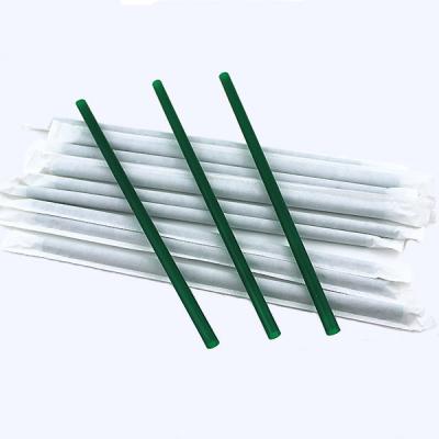 China Plastic Drinking Straws 20.6 cm length paper packing for juice drink for sale