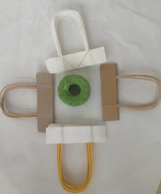 China Paper bag handle for kraft paper bag  twisted handles in white color for sale