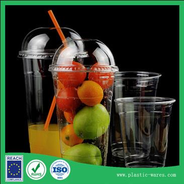 China Dome Disposable Cup Lids Clear For Juice 1000ml Cups Cover PET for sale