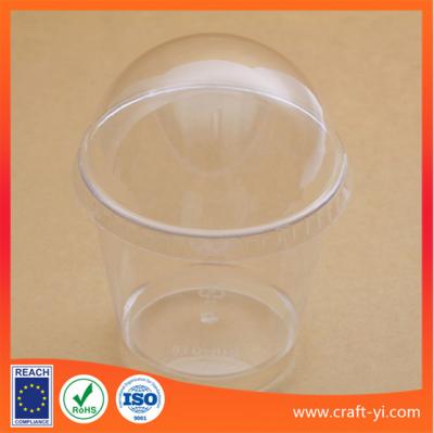 China Ice cream plastic cup 200 ml hard PS in transparent colour 100 piece per carton for sale