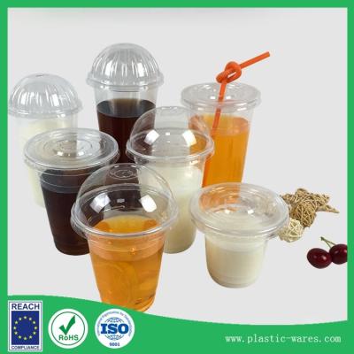 China clear plastic cups with lids PP drinking cup 500 ml supplier in clear color for sale