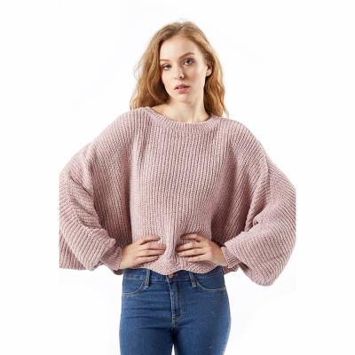 China New Bat Wing Fashion Anti-pilling Ladies Sweaters Designer Pink Sleeve Sweater For Women Sweater for sale