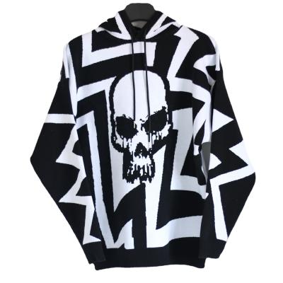 China 2021 National Luminous Hooded Sweater Anti-wrinkle skull sweater men and women the same style tops for sale