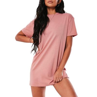 China Custom Factory Logo Women's Casual Oversized T-Shirt Dress QUICK DRY for sale