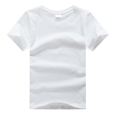 China Solid Color Round Neck Pupil DIY Short Crop Shirt Custom Printed Anti-Shrink Children's T-shirt Sleeve Embroidery for sale