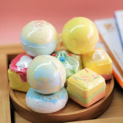 China Luxurious Relaxing Colored Bath Ball SPA Jewelery Home Spa Waffle Bath Bombs for sale