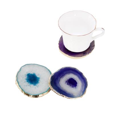 China Crystal Coaster Turkish Coffee Cups viable placed for six people Crystal Jade Coaster for sale