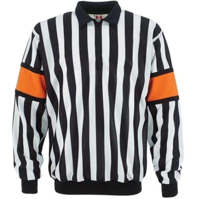 China Shirts & Tops Sublimated To Custom Design Full Sleeves Striped Referee Shirt Ice Hockey Referee Tank Top for sale