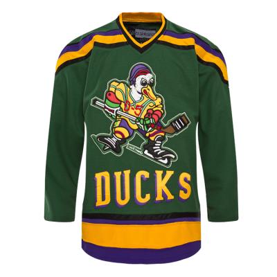 China Antibacterial Green Might Ducks Movie Hockey Shirts BOMBAY#66 for sale