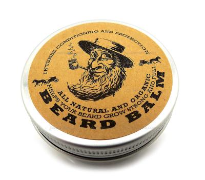 China Softens Coarse and Rogue Hairs Men's Waterproof Cream Cedar Cedarwood Customize Style 2oz Tins Nature Oil Wholesale Organic Private Label Scented Beard Balm for sale