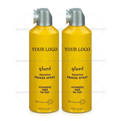 China Custom Wholesale Mens Womens Hairstyle Long Latest Style Lock Non-Specific Private Label Styling Gel Bonded Strong Hold Holding Hairspray for sale