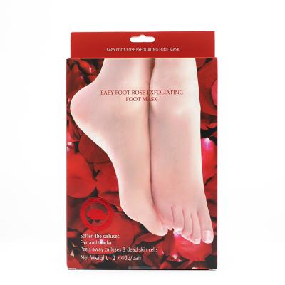 China Natural Moisturizer Spa Hand Foot Moisture Mask, Removing Rough Skin Moisturizing Foot Mask, Rose Red Exfoliating Moisturizing Foot Mask for sale