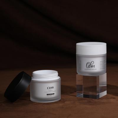 China Wholesale Cosmetic Cream Jar Classic Black And White Color Matching 80g Straight Round Bottle for sale