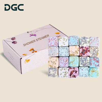 China Relaxation. Improves Skin Custom 20 PCS 60g Bubble Bomb Bath Products DGC Aromatherapy Improves Skin Square Dry Flower Bath Bomb for sale