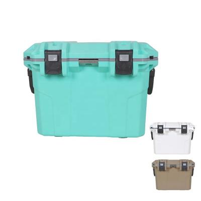 China Durable Multifunctional Heavy Duty Camping Wine Cooler With Hard Handle 50l Car Cooler Box For Lunch Ice Beer for sale