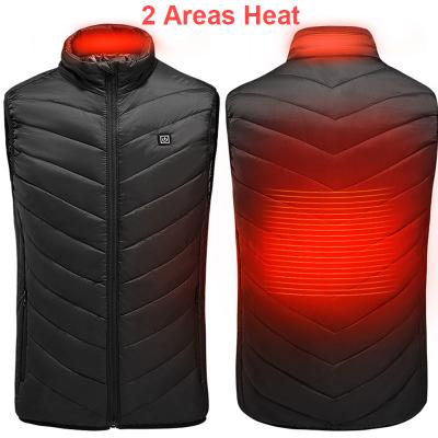 China Anti Wrinkle Custom 2 USB Rechargeable Winter Vest Heating Warm Vest for Men Electric Smart Passion Sleeveless Vest Passionate Vest for sale