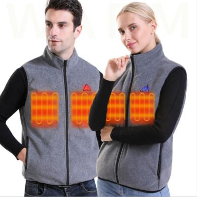 China New Breathable Breathable 4 Areas Warm Sell Outdoor Style Fleece Lovers Passionate Vest Battery Powered Concise Smart Spring Windproof for sale