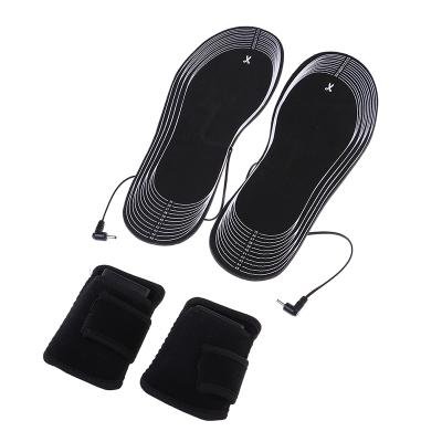 China Wholesale Flexible Carbon Fiber Flexible Warm Fiber Electric Battery USB Winter Spot Free Cut Foot Pads Thermal Heated Insoles for sale