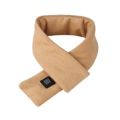 China 100% Cotton Rechargeable Casual Scarves Neck Warmer Massage Heated Scarves For Winter Warmth Outdoor Activities for sale