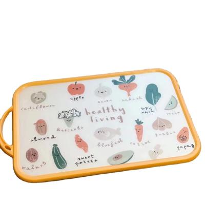 China Hot selling plush newcomer cartoon printing household cute rectangular plastic cutting board kitchen chopper for sale