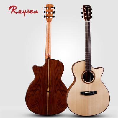 China Sitka Fir Quality Acoustic Solid Electric Guitar Professional Handmade Solid Guitar 41 Inch Pitch for sale