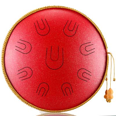 China New Camping Handpan Tankdrum, 14 Inch Pan Drum Skein Drum D Minor Steel Tongue Drum for sale