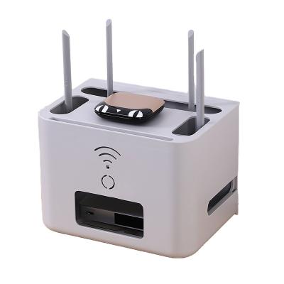 China Mid Century Modern Custom Logo OEM Power Strip Electric Wire Cable Storage Box Plastic Tablet Wifi Router Organizer Te koop