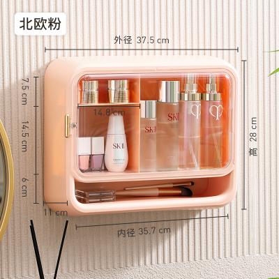 China Multi-Functional Mirror Viable Products Wall Hanging Bathroom Factory Colorful Cosmetics Storage Boxes for sale