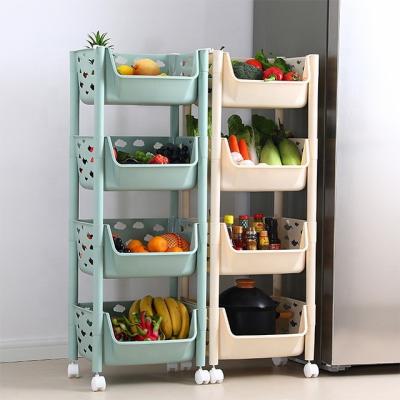 China Sustainable 2-5 Tiers Mobile Home Kitchen Storage And Organizers Bathroom Storage Organizers With Wheels à venda