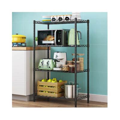 China 4 Layer Small Kitchen Storage Rack Removable Kitchen Storage Rack Adjustable Wholesale Viable Storage Rack for sale