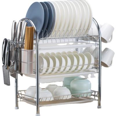 China Viable Wholesale Kitchen Dish Rack Multifunctional Stainless Steel Wall Mounted Dish Rack Dish Rack for sale