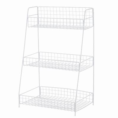 China Low Price Viable Wholesale Rack Double-Layer Storage Shelf Cosmetics Storage Desktop Racks for sale