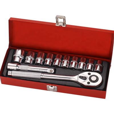 China Automobile Service SRUNV 12pcs Tool Kit in Plastic Box with 24 Teeth Ratchet Wrenches for sale