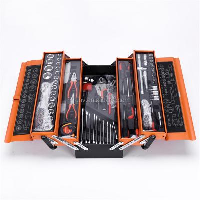 China Auto Repair Srunv Tool 85 PCs Three Layers Portable Mechanic Tool Box For Household Trunk Drawer Tool Boxes With Hardware Tool Kit for sale