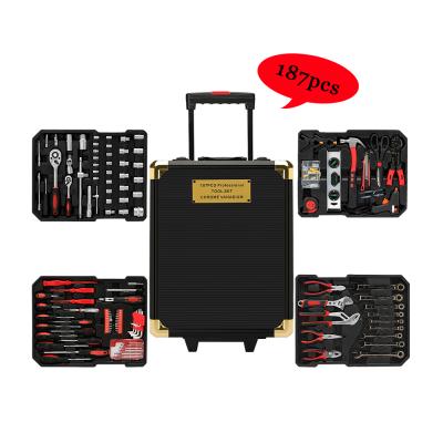 China Srunv 187pcs Household Tool Kit Auto Repair Tool For Home Hardware Combination Tool Kit And Wrenches Set In Aluminum Case for sale