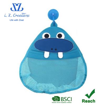 China Foldable BSCI Neoprene Mesh Bathr Toy Drying Dryer Organizer Bag Hanging Stock Stuffed Animals Design Suction Cups Trolley Waterproof Packing for sale