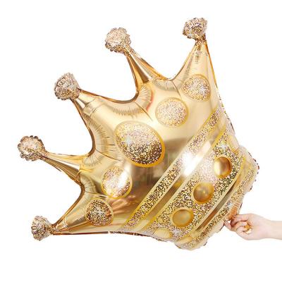 China No Hot Selling Reusable Princess Crown Beer Light Popular Aluminum Balloons New Design Baby Birthday Festival for sale