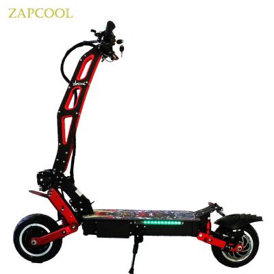 China ZAPCOOL72v cross-country electric scooter adult high power unisex double drive high speed folding HOT SALE cheap double motor motorcycles for sale