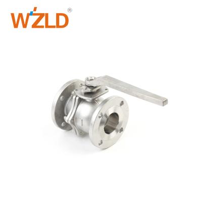 China WZLD General Manual Industrial Stainless Steel Flanged Straight Through Floating Ball Valve for sale