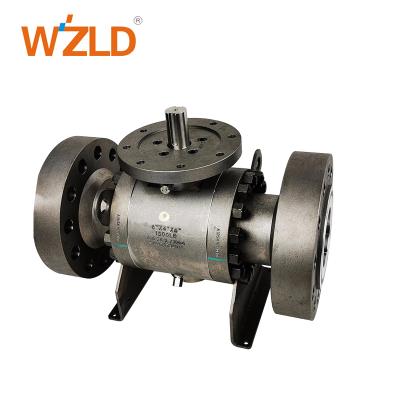 China General WZLD Forged Carbon Steel Customized Primary Metal Seat Weld Overlaid Inconel 625 Flange Trunnion Ball Valve for sale