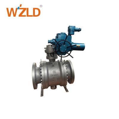 China ASTM WZLD China Manufacturer Electric Operated Ball Valve Trunnion Mounted Ball Valve Pn64 API 6d for sale