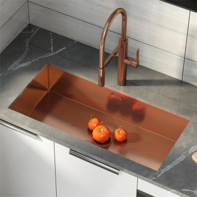 China Without Faucet Factory Direct Selling Customized Modern Under Bowl Single Rectangular Undermount Stainless Steel Kitchen Sink for sale